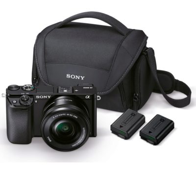 SONY a6000 Mirrorless Camera with 16-50 mm f/3.5-5.6 Lens & Bag - Black SONY a6000 Mirrorless Camera with 16-50 mm f/3.5-5.6 Lens & Bag - Black